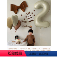 ins奶油风生日套餐24配帽子[数字可备注] [正版]生日快乐场景布置1周岁奶油拍照2两岁宝宝气球数字女儿童派对背景