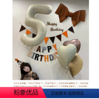 ins奶油风生日套餐30配帽子[数字可备注] [正版]生日快乐场景布置1周岁奶油拍照2两岁宝宝气球数字女儿童派对背景