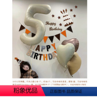 ins奶油风生日套餐25配帽子[数字可备注] [正版]生日快乐场景布置1周岁奶油拍照2两岁宝宝气球数字女儿童派对背景