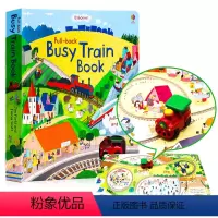 繁忙火车轨道书 [正版]Usborne轨道书 wind up bus train 发条小巴士火车轨道书 busy car