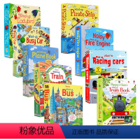 轨道书9册 [正版]Usborne轨道书 wind up bus train 发条小巴士火车轨道书 busy car 儿