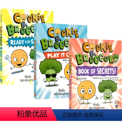 饼干和花椰菜 3册 [正版]Cookie and Broccoli 饼干和花椰菜 全彩漫画 趣味幽默情节 友谊故事 青少