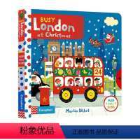 Busy London At Christmas 伦敦圣诞 [正版]59选3 英文原版 Busy系列 纸板活动机关操作书