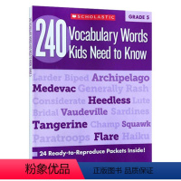 5年级 [正版]学乐小学生英语词汇练习册1-6年级 英文原版 240 Vocabulary Words Kids Nee