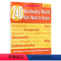 6年级 [正版]学乐小学生英语词汇练习册1-6年级 英文原版 240 Vocabulary Words Kids Nee