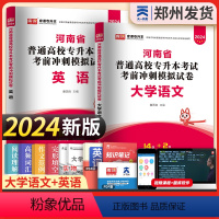 [英语+大学语文]2试卷 河南省 [正版]新版2024河南专升本历年真题模拟试卷英语高数管理学教育学心理学生理病理大学语