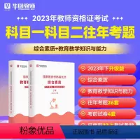 科目一科目二历年考题套装 幼儿园 [正版]2023年幼儿园小学中学教师资格考试书课包教师资格证考试资料综合素质教育教学知