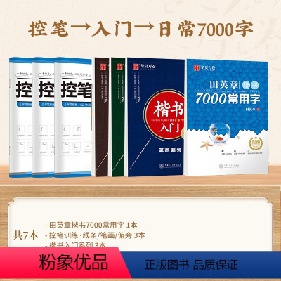 [控笔到日常7本]控笔→入门→日常7000字 [正版] 楷书入门田英章楷书字帖正楷钢笔字帖成人学生硬笔书法教程初学者基础