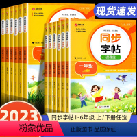 [全2册]同步字帖+看拼音写词语 六年级下 [正版]一年级二年级三小学生练字帖四五六字帖上册下册每日一练笔画笔顺练语文生