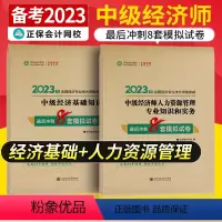 中级经济师[经济基础+人力资源管理知识和实务]最后冲刺8套试卷 [正版]中级经济师2023年题库考试用书历年真题零基础必