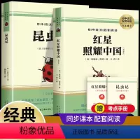 [八上★赠考点手册]红星+昆虫记 [正版]经典常谈 朱自清原著人教版八年级下册课外书必读文学名著初中8下初二语文阅读精典