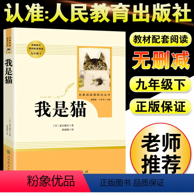 我是猫-九年级下册选读 [正版]儒林外史和简爱书籍原著人民教育出版社九年级下册必读世界文学名著课外书初三初中生人教版完整