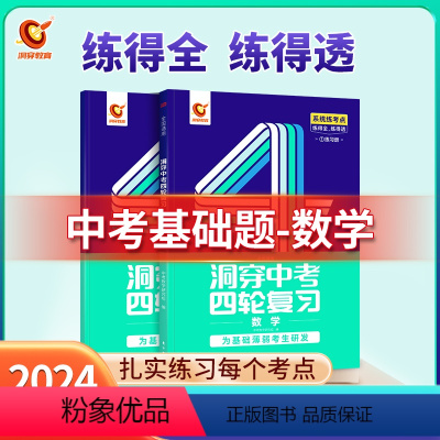 基础题丨数学(全国通用) 初中通用 [正版]2024新版洞穿中考四轮复习数学物理化学全国版英语语文4轮复习中考词汇闪过