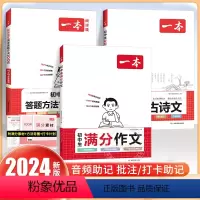 [3册]满分作文+阅读答题+古诗文 初中通用 [正版]2024新版初中生满分作文七八九年级中考作文模板阅读理解专项训