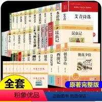 [配套人教版]初中中考必读36本名著 [正版]全套12册 初中必读名著十二本朝花夕拾鲁迅原著西游记海底两万里和骆驼祥子老