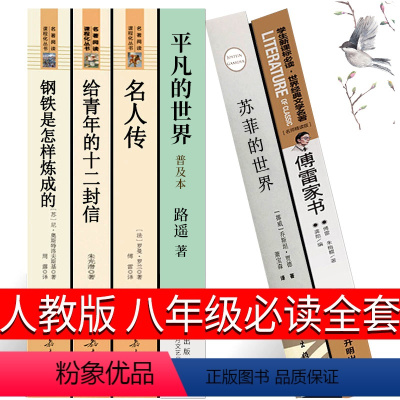 [正版]人民教育出版社钢铁是怎样炼成的傅雷家书名人传平凡的世界苏菲的给青年的十二封信八年级初中生课外阅读必读书籍人教版