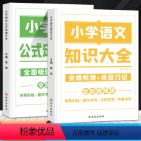 [共2册]小学数学公式定理+语文知识大全 [正版]小学数学公式定理大全语文基础知识集锦英语语法图解手册一二三四五六年级考