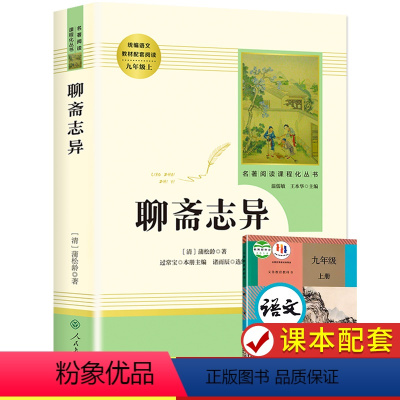 [九上 人教版]聊斋志异 [正版]艾青诗选和水浒传 原著完整版人民教育出版社九年级阅读名著人教版初中生全套配套 9上册初