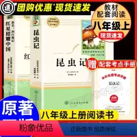 [全2册]昆虫记+红星照耀中国 人民教育出版社 [正版]红星照耀中国原著完整版人教版初中生西行漫记斯诺八年级上册语文必名