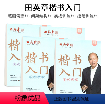 楷书入门四本套 [正版]楷书字帖成人控笔训练字帖笔画偏旁成年男女生字体大学生高中初中生正楷临摹钢笔字帖初学者楷书入门基础