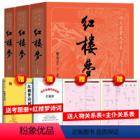 [大字版]红楼梦上中下全3册+人物关系图+考点+诗词 [正版]送诗词关系图考点红楼梦原著上下曹雪芹四大名著文言文白话文青