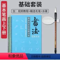 基础套装组合2册(赠笔+碟) [正版]水写练习本毛笔字帖练字初学者入门清水练书法颜真卿颜体楷书正楷常用规范多宝塔碑临摹学