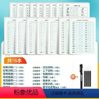 [控笔专项练习册]16本装+赠消字笔+笔芯 [正版]行楷字帖控笔训练字帖练字成年男生女生字帖漂亮行楷初学者速成练字点阵控