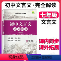 初中文言文完全解读 7年级 初中通用 [正版]2024中考文言文点击 初三语文九年级初中文言文点击专项训练 赠课程标准古