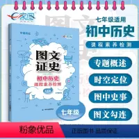 历史 [正版]图文证史 初中历史课程素养检测 七年级适用 初中历史教辅复习工具书图文知识大全 中国历史 全国通用 中华地