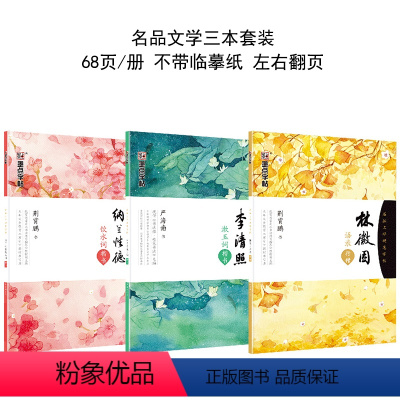 三册套装:纳兰性德+林徽因+李清照 [正版]字帖女生字体漂亮文艺清新古风练字大学生高中生速成初学者簪花小楷字帖卫夫人女网