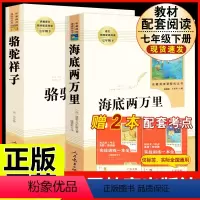 [人教版 必读2册]七年级下 海底两万里+骆驼祥子 [正版]猎人笔记原著完整无删减版 人民教育出版社屠格涅夫著七年级上册