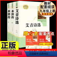 [人教版 必读3册]九上艾青诗选+水浒传 [正版]九年级下册必读6册简爱儒林外史我是猫格列佛游记契诃夫短篇小说围城人民教