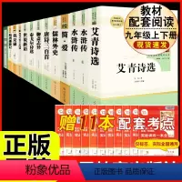 [人教版 13册]九年级上下册名著(含围城.人文 ) [正版]九年级上册名著水浒传艾青诗选原著世说新语聊斋志异泰戈尔诗选
