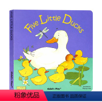 [正版]五只小鸭子 英文原版绘本 Five Little Duck 纸板洞洞书 Child's Play 廖彩杏书单 P