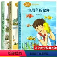 [全3册]4年级下册配套阅读 [正版]人教版 四年级阅读课外书下册彩图版 宝葫芦的秘密 白鹅 记金华的双龙洞 人民教育