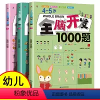 [正版]全套3本4-5岁全脑开发思维训练1000题 幼儿益智书籍练习册宝宝左右脑开发儿童课堂早教闪卡全脑潜能开发教具全