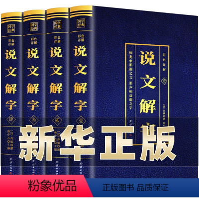 [正版]说文解字完整版无删减全套4本许慎撰原版未删减彩色详解古代汉语字典古文字字典咬文嚼字细说汉字的故事图解画说汉字的