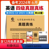 [含12月纸质]四级真题真练(10套) [正版]含12月纸质真题备考2024.6大学英语四级考试真题真练10套历年真题试