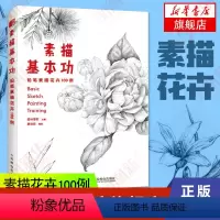 [正版]素描基本功 铅笔素描花卉100例 花卉素描书 基础画画入门自学教程手绘花卉线稿插画教程铅笔画花卉线描画册临摹艺