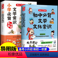 [全套2册]初中+小学必背文学文化常识 初中通用 [正版]开心语文 初中必背文学文化常识2023版人教版 初中生中国古代