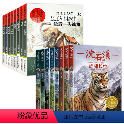 [全套16册]沈石溪动物小说+沈石溪动物画本 [正版]沈石溪动物小说全集全套8册四年级至六年级必读课外书老师读物五年级适