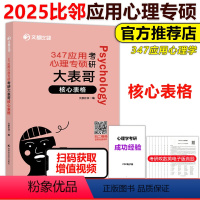 2025版347应用心理专硕大表哥 核心表格 [正版]2025心理学考研专硕 347应用心理专硕考研大表哥 核心表格