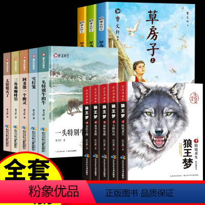 [全套13册]曹文轩画册+草房子+狼王梦 [正版]曹文轩画本全套5册 小学四五六三年级课外阅读书籍一头特别牛的牛系列作品