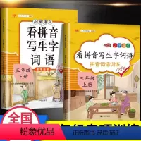 [正版]汉之简看拼音写词语三年级上册下册人教版小学语文专项同步训练看字写拼音练习册课堂句子生字词作业本写字本练字帖注音