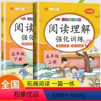 [上册+下册]阅读理解强化训练 小学五年级 [正版]2023新版阅读理解专项训练书小学五年级上册下册课外强化训练题语文人
