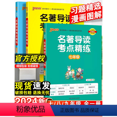 中考版名著导读考点精练 九年级/初中三年级 [正版]2024初中名著导读考点精练七八九年级必读名著阅读理解中考课外考点总