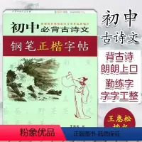 [正版]背初中背古诗文钢笔正楷字帖 远东字帖 王惠松 上海远东出版社 中学生字帖练习书 初中字帖练习 古诗文练钢笔字