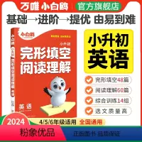 英语[完形阅读+词汇]❤2本套装. 小学通用 [正版]2024万唯小学英语阅读理解完形填空四年级五年级六年级小升初强化组