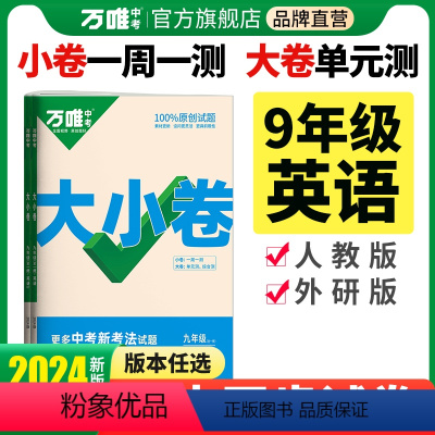 [英语]人教版 九年级/初中三年级 [正版]2024新版大小卷九年级英语全一册人教版外研版9年级全单元同步训练试卷万唯配