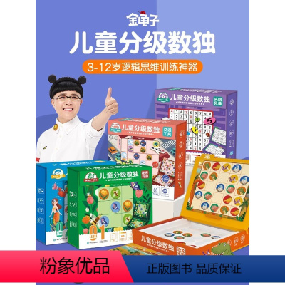 秘密花园--3宫格100题[适合3岁+] [正版]金龟子联名款儿童分级数独 3-6-9岁幼儿园入门益智玩具拼图专注力阶梯